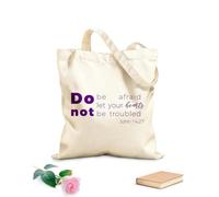 AILOONG Sacs de rangement en polyester et coton tissu épais de 340g/m² phrase biblique tirée de l'évangile de Jean 1427 Slogan personnalisable