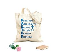 AILOONG Sacs de rangement en polyester et coton tissu épais de 340g/m² reconnaissance des diplômés du séminaire biblique envers les pasteurs Slogan personnalisable