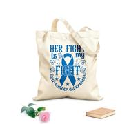 AILOONG Sacs de rangement en polyester et coton tissu épais de 340g/m² Son combat est le mien Slogan personnalisable