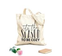 AILOONG Sacs en toile à motifs personnalisables C'est la saison du confort tissu épais de 12 oz S'accorde avec les vêtements 31x36cm Moyen