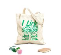 AILOONG Sacs en toile à motifs personnalisables Je lèche le sel, j'avale le tigala et je suce la vie tissu épais de 340g/m² S'accorde avec les vêtements