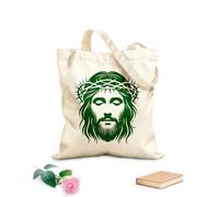 AILOONG Sacs en toile à motifs personnalisables silhouette céleste du visage de Jésus-Christ tissu épais de 340g/m² S'accorde avec les vêtements