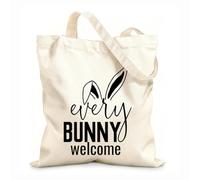 AILOONG Sacs en toile imprimés numériquement Chasse aux œufs de Pâques, Mon premier bébé tissu épais de 12 oz Utilise comme trousse de maquillage 25x30cm Petit