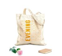 AILOONG Sacs en toile imprimés numériquement citation du soir, nouvelle citation d'été, design typographique découpé tissu épais de 340g/m² Utilise comme trousse de maquillage