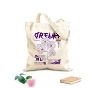 AILOONG Sacs en toile imprimés numériquement design floral de rêve tissu épais de 340g/m² Utilise comme trousse de maquillage