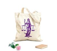 AILOONG Sacs en toile imprimés numériquement égalité, essence, dame de justice, icône, souveraine juste, logo de la dame de justice tissu épais de 340g/m² Utilise comme trousse de maquillage