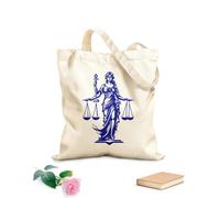 AILOONG Sacs en toile imprimés numériquement égalité, essence, dame de justice, icône, souveraine juste, logo de la dame de justice tissu épais de 340g/m² Utilise comme trousse de maquillage