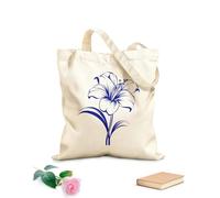 AILOONG Sacs en toile imprimés numériquement élégante et d'une seule fleur de lys parfaite tissu épais de 340g/m² Utilise comme trousse de maquillage