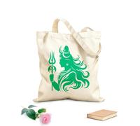 AILOONG Sacs en toile imprimés numériquement ensemble d'illustrations détaillées de la silhouette du dieu hindou Shiva tissu épais de 340g/m² Utilise comme trousse de maquillage