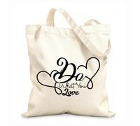 AILOONG Sacs en toile imprimés numériquement Logo et modèle de lettre Faites ce que vous aimez. tissu épais de 12 oz Utilise comme trousse de maquillage 25x30cm Petit