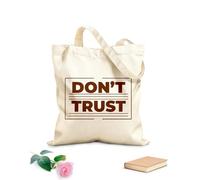 AILOONG Sacs en toile imprimés numériquement Ne faites pas confiance à la typographie, design de motivation, lettrage, affiche imprimée tissu épais de 340g/m² Utilise comme trousse de maquillage