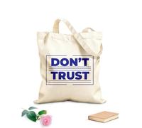 AILOONG Sacs en toile imprimés numériquement Ne faites pas confiance à la typographie, design de motivation, lettrage, affiche imprimée tissu épais de 340g/m² Utilise comme trousse de maquillage