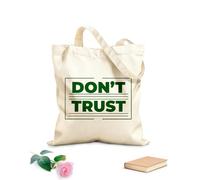 AILOONG Sacs en toile imprimés numériquement Ne faites pas confiance à la typographie, design de motivation, lettrage, affiche imprimée tissu épais de 340g/m² Utilise comme trousse de maquillage