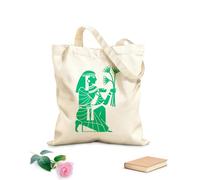 AILOONG Sacs en toile imprimés numériquement Silhouettes d'un roi et d'une reine sur un papyrus égyptien offrant des sacrifices aux dieux de l'Égypte antique tissu épais de 340g/m² Sac à dessin