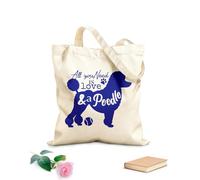 AILOONG Sacs femme en toile de coton Citation d'une maman d'animal de compagnie : « Tout ce dont vous avez besoin, c'est d'amour et d'un can tissu épais de 340g/m² Matière douce pour la peau