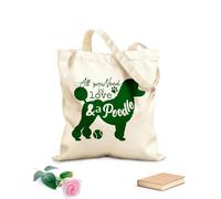 AILOONG Sacs femme en toile de coton Citation d'une maman d'animal de compagnie : « Tout ce dont vous avez besoin, c'est d'amour et d'un can tissu épais de 340g/m² Matière douce pour la peau