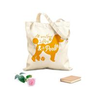 AILOONG Sacs femme en toile de coton Citation d'une maman d'animal de compagnie : « Tout ce dont vous avez besoin, c'est d'amour et d'un can tissu épais de 340g/m² Matière douce pour la peau