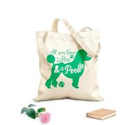 AILOONG Sacs femme en toile de coton Citation d'une maman d'animal de compagnie : « Tout ce dont vous avez besoin, c'est d'amour et d'un can tissu épais de 340g/m² Matière douce pour la peau