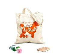 AILOONG Sacs femme en toile de coton Citation d'une maman d'animal de compagnie : « Tout ce dont vous avez besoin, c'est d'amour et d'un can tissu épais de 340g/m² Matière douce pour la peau