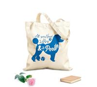 AILOONG Sacs femme en toile de coton Citation d'une maman d'animal de compagnie : « Tout ce dont vous avez besoin, c'est d'amour et d'un can tissu épais de 340g/m² Matière douce pour la peau