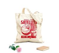 AILOONG Sacs femme en toile de coton icônes d'astronautes galactiques explorant l'espace tissu épais de 340g/m² Matière douce pour la peau