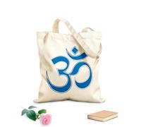 AILOONG Sacs femme en toile de coton Le symbole Om est utilisé dans la méditation et les rituels, ainsi que dans la spiritualité et la philosophie. tissu épais de 340g/m² Matière douce pour la peau