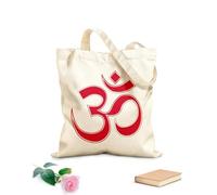 AILOONG Sacs femme en toile de coton Le symbole Om est utilisé dans la méditation et les rituels, ainsi que dans la spiritualité et la philosophie. tissu épais de 340g/m² Matière douce pour la peau