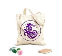 AILOONG Sacs femme en toile de coton tissu épais de 340g/m² Constellation, astrologie céleste, espace mystérieux, fiction, futur, zodiaque, Ophiuchus Matière douce pour la peau