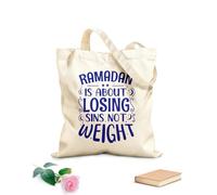 AILOONG Sacs femme en toile de coton tissu épais de 340g/m² Le ramadan est un mois sacré pour se libérer de ses péchés, pas pour perdre du poids. Typographie du ramadan Matière douce pour la peau
