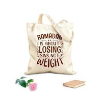 AILOONG Sacs femme en toile de coton tissu épais de 340g/m² Le ramadan est un mois sacré pour se libérer de ses péchés, pas pour perdre du poids. Typographie du ramadan Matière douce pour la peau