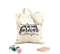 AILOONG Sacs femme en toile de coton Tu es aimé pour toujours tissu épais de 12 oz Matière douce pour la peau 35x40cm Grand