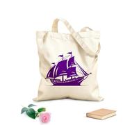 AILOONG Sacs femme en toile de coton voyage mythique emblème de navire antique conception de navire marin du vieux monde tissu épais de 340g/m² Matière douce pour la peau