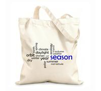 AILOONG Saison des nuages de mots Sacs bandoulière en toile de coton tissu épais de 12 oz Utilise comme sac à outils 31x36cm Moyen