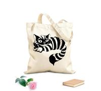 AILOONG Salle de jeux pour enfants sur le thème du Chat du Cheshire et des contes de fées Cabane en toile tissu épais de 12 oz Remplace le cartable 31x36cm Moyen