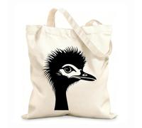 AILOONG silhouette angélique de la tête d'un nandou commun Sac cadeau pour bouteille de vin en toile tissu épais de 12 oz S'accorde avec les vêtements 25x30cm Petit