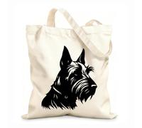 AILOONG silhouette angélique de la tête d'un terrier écossais Sac cadeau pour bouteille de vin en toile tissu épais de 12 oz S'accorde avec les vêtements 31x36cm Moyen