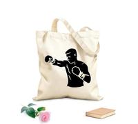 AILOONG Silhouette d'un boxeur donnant un coup de poing Cabanes réutilisables tissu épais de 12 oz Pliable 25x30cm Petit