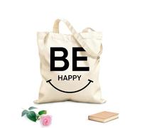 AILOONG Souriez, soyez positif, soyez heureux Cabane en toile écrue tissu épais de 12 oz Utilise comme sac à outils 31x36cm Moyen