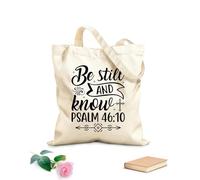 AILOONG Soyez tranquilles et sachez le Psaume Cabanes réutilisables tissu épais de 12 oz Pliable 31x36cm Moyen