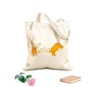 AILOONG Teckel avec le mot amour à l'intérieur du chien Cabanes réutilisables tissu épais de 340g/m² Pliable