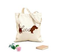 AILOONG Teckel avec le mot amour à l'intérieur du chien Cabanes réutilisables tissu épais de 340g/m² Pliable