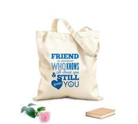 AILOONG Ton amie, c'est Sameane, qui te connaît par cœur et qui t'aime toujours. Sac en toile à fond renforcé tissu épais de 340g/m² Utilise comme sac cadeau