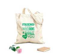 AILOONG Ton amie, c'est Sameane, qui te connaît par cœur et qui t'aime toujours. Sac en toile à fond renforcé tissu épais de 340g/m² Utilise comme sac cadeau