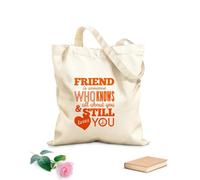 AILOONG Ton amie, c'est Sameane, qui te connaît par cœur et qui t'aime toujours. Sac en toile à fond renforcé tissu épais de 340g/m² Utilise comme sac cadeau