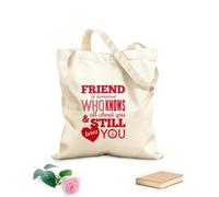 AILOONG Ton amie, c'est Sameane, qui te connaît par cœur et qui t'aime toujours. Sac en toile à fond renforcé tissu épais de 340g/m² Utilise comme sac cadeau