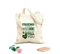 AILOONG Ton amie, c'est Sameane, qui te connaît par cœur et qui t'aime toujours. Sac en toile à fond renforcé tissu épais de 340g/m² Utilise comme sac cadeau