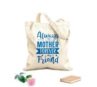 AILOONG toujours ma mère, pour toujours mon amie, citation typographique de maman Sac cadeau pour bouteille de vin en toile tissu épais de 340g/m² S'accorde avec les vêtements