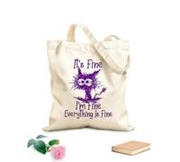 AILOONG Tout va bien, je suis tout Sacs bandoulière en toile de coton tissu épais de 340g/m² Utilise comme sac à outils