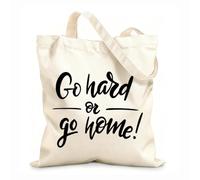 AILOONG Travaille dur ou rentre chez toi Cabane à poignée plate tissu épais de 12 oz Remplace le cartable 31x36cm Moyen