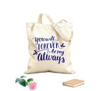 AILOONG tu seras toujours mon éternel pinceau calligraphie Sac en toile à fond renforcé tissu épais de 340g/m² Utilise comme sac cadeau